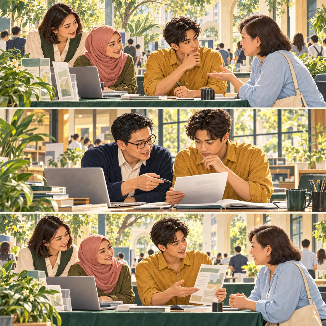 เขาตรวจข้อมูลกับภพ แล้วกลับมาตามนัด พร้อมแจ้งคำตอบที่ยืนยันได้และช่องทางติดตาม
